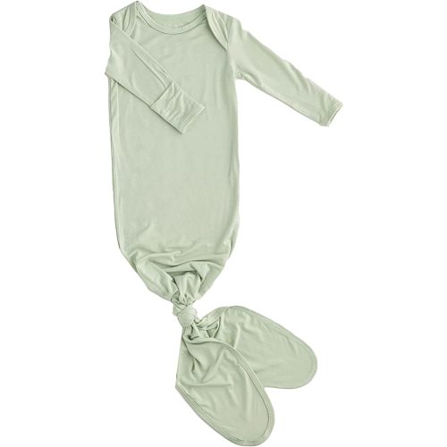 Wallaby Kids Extra Tall Knotted Baby Gown, Super Soft Bamboo Newborn Sleeper for Baby Girl and Boy
