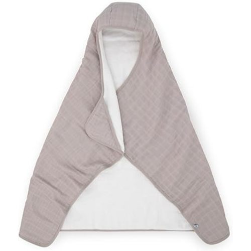 Little Unicorn Hooded Bath Towel | Absorbent Cotton & Terry Blend | Larger Size for Baby & Toddlers, 1-6 Years (Porpoise)