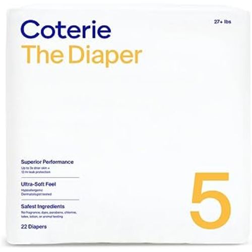 Coterie Size 5 Diapers, 22 Ct