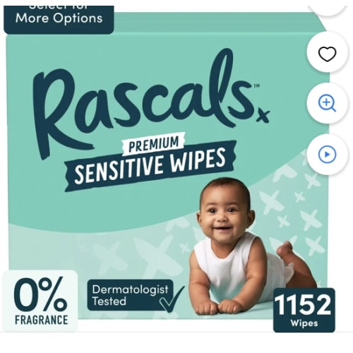 Rascals Premium Sensitive Baby Wipes, 1152 Count - Walmart.com