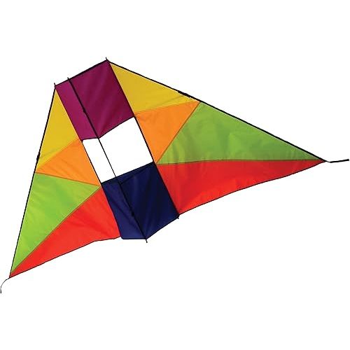 In the Breeze 3011 — Rainbow Conyne Delta Kite — 6-Foot Colorful Easy-Flying Kite for Kids & Adults