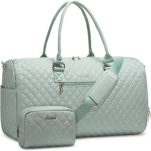 LOVEVOOK Travel Weekender with Toiletry Bag, Overnight Carry-On, Gym with Shoe Compartment & Wet Pocket, Mommy Hospital Bag
