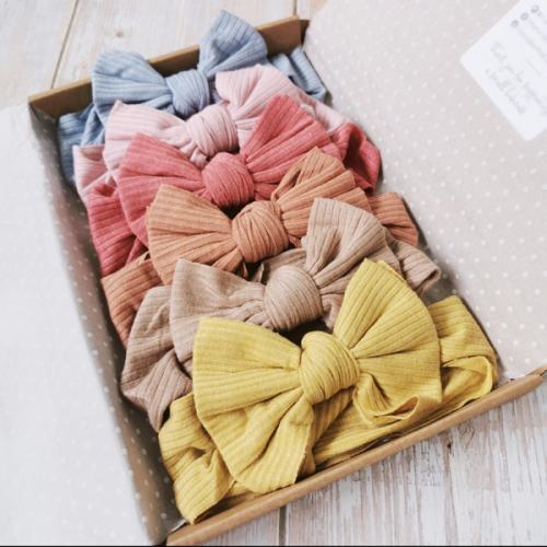 Baby Headband Bow Box Bundle | Baby Ribbed Headband | Baby Headband | Hairband Hairbow | Baby Shower Gift | New Baby Gift | Baby Girl Gift