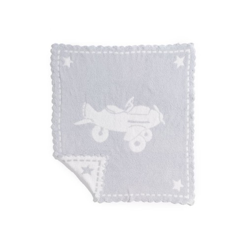 Barefoot Dreams® Receiving Blanket, Blue/ White