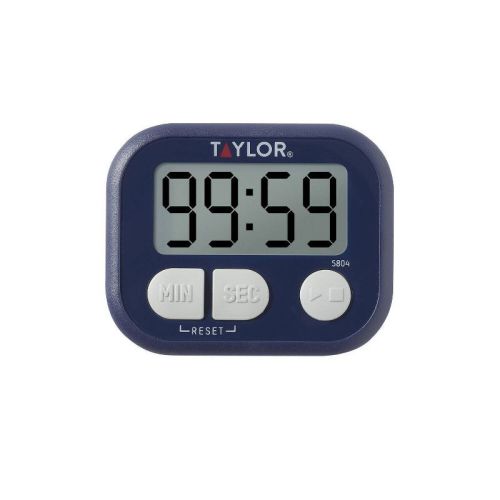 Taylor Digital Multi-Purpose Timer Blue: Kitchen & Stopwatch Timer, Digital Display, Battery Included, Magnet & Freestanding