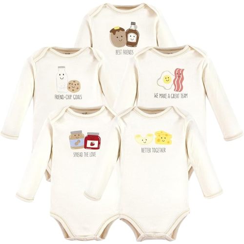 Touched by Nature Unisex Baby Organic Cotton Long-Sleeve Bodysuits