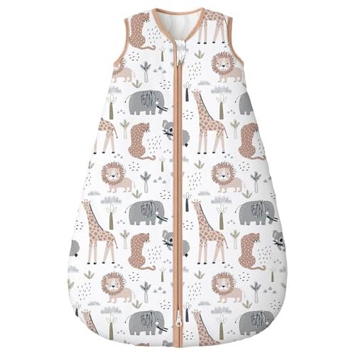 Yoofoss Baby Sleep Sack 0-6 Months, 1.5 Tog Baby Wearable Blanket with 2-Way Zipper, 100% Cotton Organic Fabric Winter Infant Sleeping Sack, Warm Soft Comfy