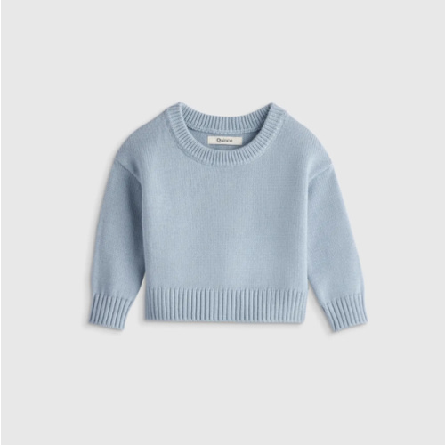 100% Organic Cotton Crewneck Sweater in Sky Blue