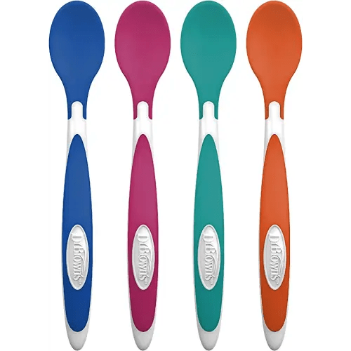 Dr. Brown's TempCheck Temperature Color-Changing Spoons for Babies and Toddlers, BPA Free, 4 Count (Pack of 1)
