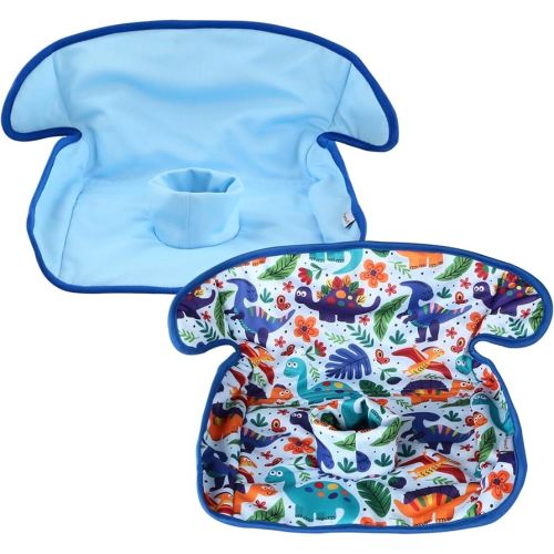 Piddle Pads, Multi-use and Leak Free Lines for Baby Stroller, High Chair & Car Seat, Waterproof Toilet Training Seat Covers for Toddles (Blue Dinosaur, 2 Pack)