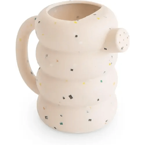 mushie Silicone Watering Can | Bath and Outdoor Play for Toddlers 10 Months+ (Vanilla Confetti)