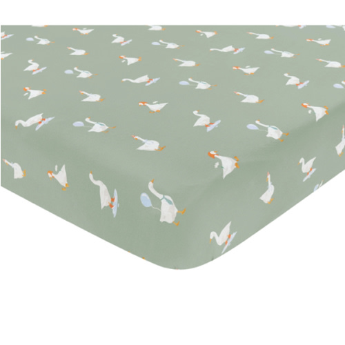 Crib Sheet in Silly Goose