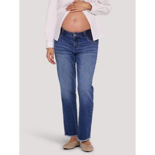 Women's Under the Belly Slim Straight Leg Maternity Jeans - Medium Wash - Size: Large - Motherhood Maternity