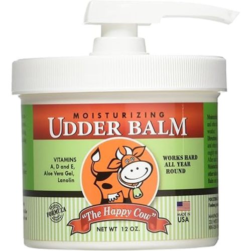 The Happy Cow Moisturizing Udder Balm - 12 ounce pump