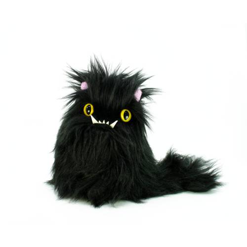 The Cat plush black kitty with underbite and attitude