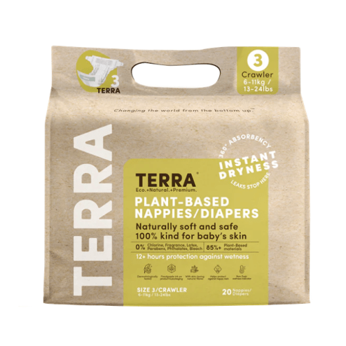 Size 3 Diapers, Non-Toxic Diapers | TERRA Plant-Based Diapers