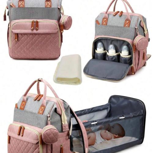 1pc Baby Diaper Bag Backpack With Changing Station, Multifunction Portable Waterproof Large Capacity Travel Baby Changing Bags, Baby Stuff Organizer , Baby Registry Search, Baby Diaper Bags For Boys & Girls, Baby Shower Gifts, Newborn Baby Essential Gifts