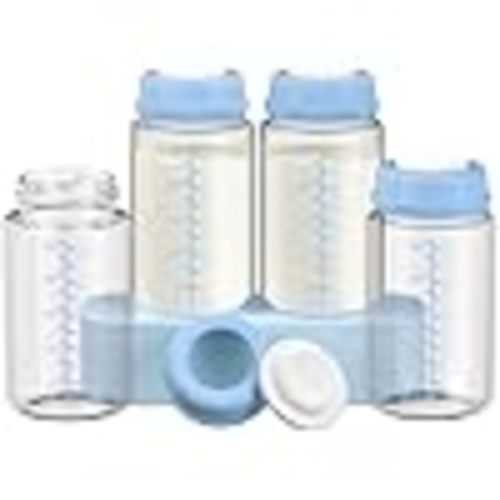 Amazon.com: IVARONAL 4 Pack 10oz Wide-mouth Breastmilk Storage Bottle for Momcozy 22oz Portable Breast Milk Cooler, Pumping Storage Containers Compatible with Spectra S1/S2/9 Plus/SG/Motif Luna (4PC/Blue Lids) : Baby