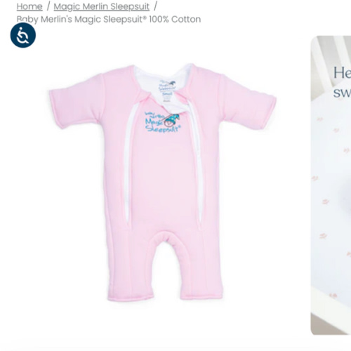 Pink Baby Merlin’s Magic Sleepsuit – Cozy 100% Cotton Baby Sleepwear