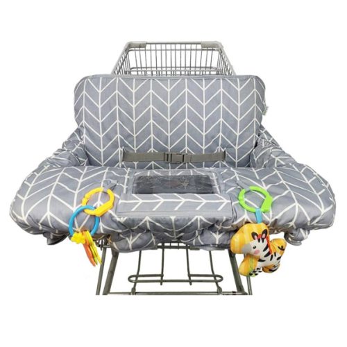 Shopping Cart Cover for Baby ICOPUCA Cotton High Chair Cover, Reversible, Machine Washable for Infant, Toddler, Boy or Girl (Grey Arrow Print)