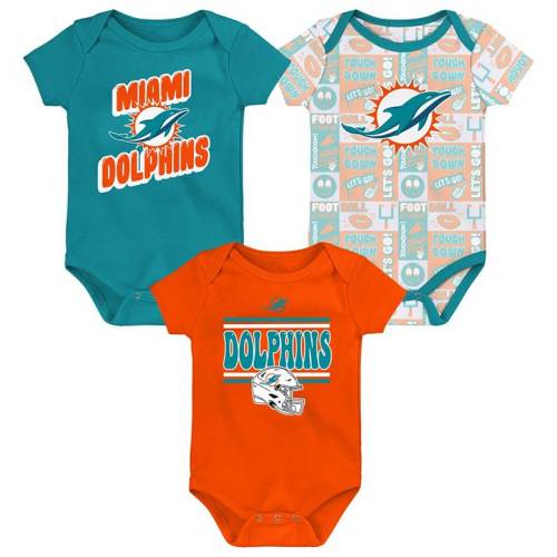 NFL Team Apparel Infant Miami Dolphins Comics Team Color 3-Pack Onesie Set | Dick's Sporting Goods