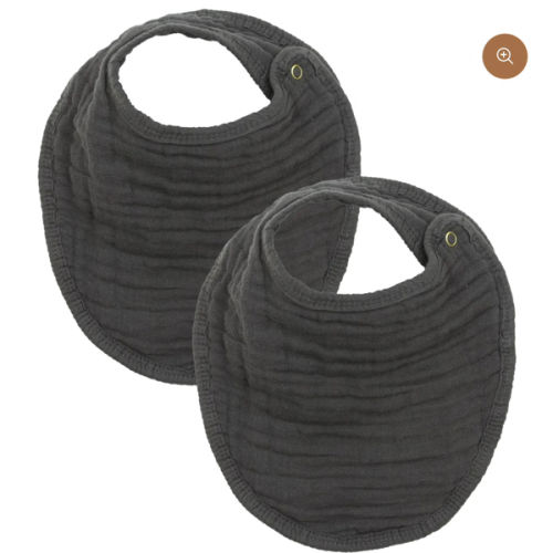 Cloud Muslin™ Bib 2 Pack - Charcoal