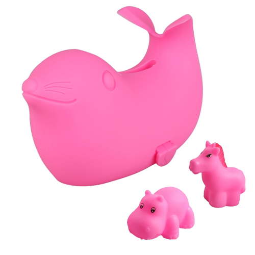 Bath Spout Cover - Tub Faucet Cover Baby - Bathtub Faucet Cover for Kids - Kids Bathroom Accessories Tub Faucet Protector for Baby - Soft Silicone Spout Cover Pink Sea Lions