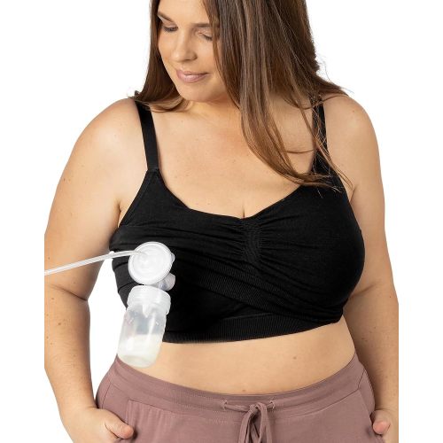 Kindred Bravely Sublime Sleep Pumping Bra Hands Free, Adjustable Pumping & Nursing Bra(Black, 1X Super Busty)