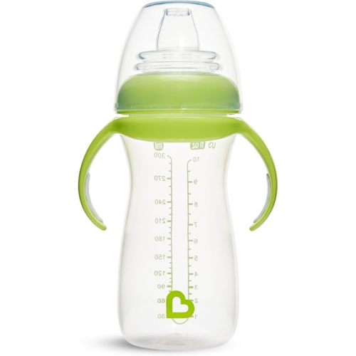 Munchkin Gentle Transition Baby Sippy Cup, Baby's First Sippy - Helps Babies & Toddlers Transitioning from Bottles to Cups, Spill Proof, 9 Months & Up, 10 Ounce, Green