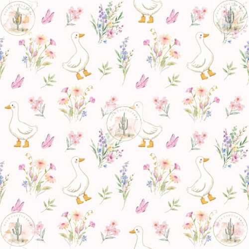 Boho Goose Crib Bedding, Nursing Pillow, Spring Floral Baby Blanket, Changing Pad, Crib Sheet, Newborn Swaddle, Baby Gift Girl, Easter Duck