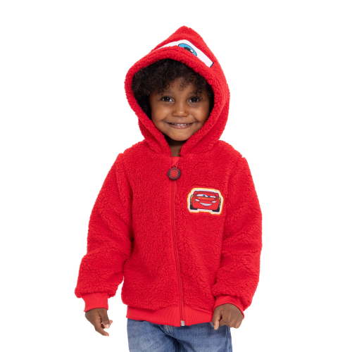 Disney Pixar Cars Toddler Boys Plush Fleece Full-Zip Cosplay Hoodie, Sizes 12M-5T