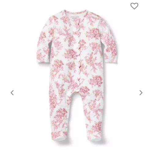 Baby Jet Ivory Floral Toile Baby Floral Toile Footed One-Piece by Janie and Jack