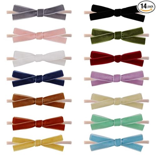 Baby Girl Headbands and Bows, Newborn Infant Toddler Nylon Hairbands Hair Accessories