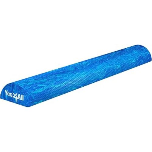 Yes4All EVA Firm Foam Roller for Stretching, Half Yoga Back Roller for Muscle Massage for Pilates, Yoga, Balance & Core Exercises - 12/36 inches