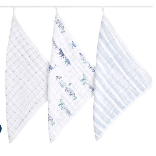 Rising Star Cotton Muslin Washcloths 3pk | aden + anais | Color: Rising Star