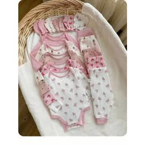 SHEIN 15-Piece Set Newborn Baby Girl Cute White Autumn Knitted Polka Dot Long-Sleeved Jumpsuit,Printed Trousers - Google Search