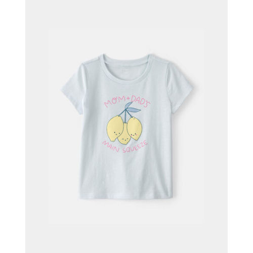 Toddler Girl 'Main Squeeze' Lemon Graphic Tee - Blue | Carter's