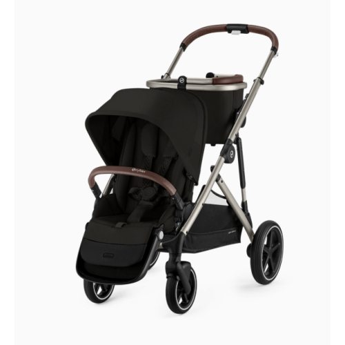 Cybex Gazelle S Modular Stroller, 2026, Moon Black, Taupe Frame
