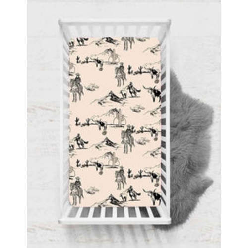 Western life baby crib sheet – Six shooter boutique