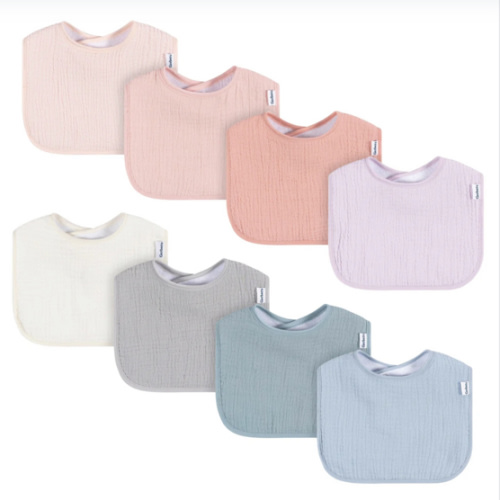 8-Pack Baby Girls Pastel Muslin Drooling Bibs – Gerber Childrenswear