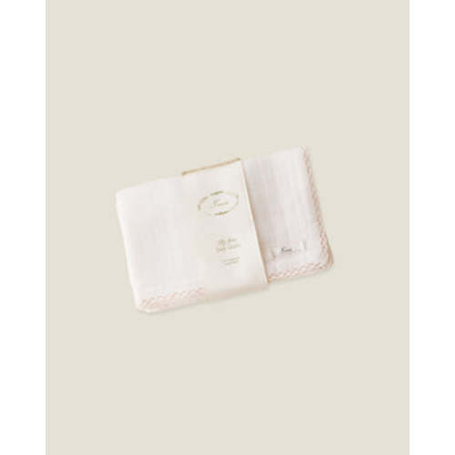 ferne baby Burp Cloth (set of two) – blue daisy
