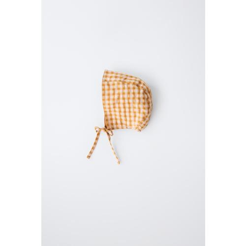 CAPOTA ESTAMPADO CUADRO VICHY - Mostaza | ZARA España