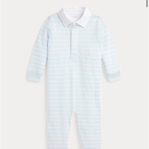 Baby Boys' Striped Cotton Rugby Coverall | Ralph Lauren