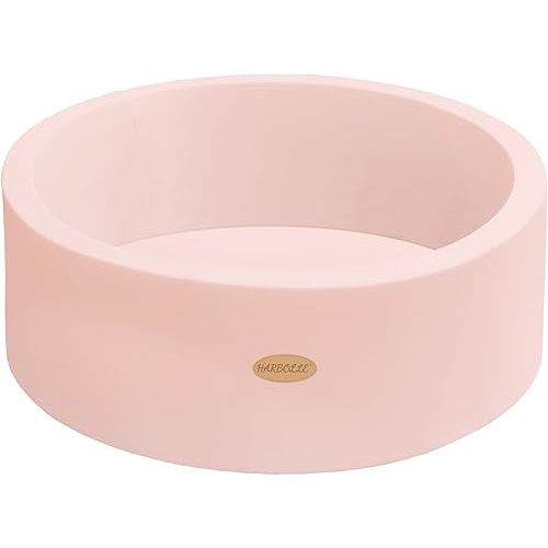 HARBOLLE Baby Foam Ball Pit 35.4" for Toddlers, Peach