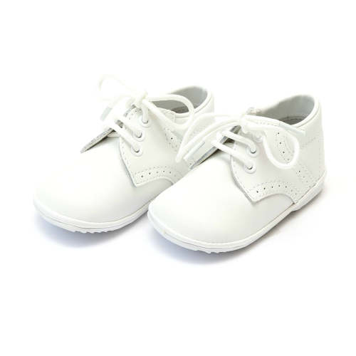 Angel Baby James Boy's White Leather Lace Up Shoe (Baby) – L'Amour Shoes