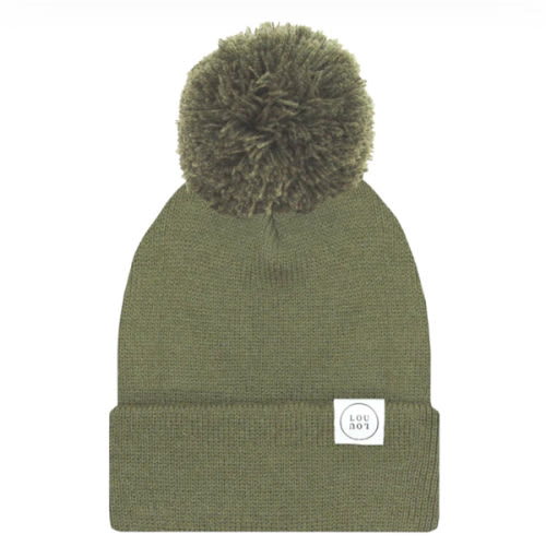 Beanie with Pom - Moss Green – Lou Lou & Company