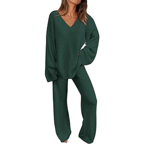 PRETTYGARDEN Lounge Sets for Women Two Piece Sweaters Pajama Set Loungewear Winter Clothes