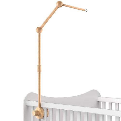 FEISIKE Crib Mobile Arm, Natural Beech Wooden Mobile Arm for Crib, Baby Mobile Hanger for Girls Boys Baby Nursery Decor 33.86 inch