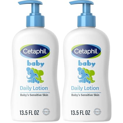 Baby Daily Lotion with Organic Calendula |Vitamin E | Sweet Almond & Sunflower Oils |13.5 Fl. Oz (Pack of 2)