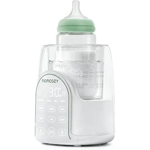Momcozy NightPro Bottle Warmer for Baby Breast Milk, Built-in Night Light, BPA-Free Tritan, Fullest Nutrients Preserved with Fast & Even Water Bath Warm, Newborn Breastfeeding Essentials Gift for Mom